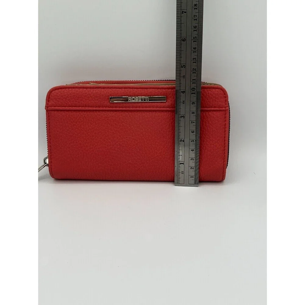 “Rosetti Red Zip Around Wallet Women’s Faux Leather Clutch Organizer”